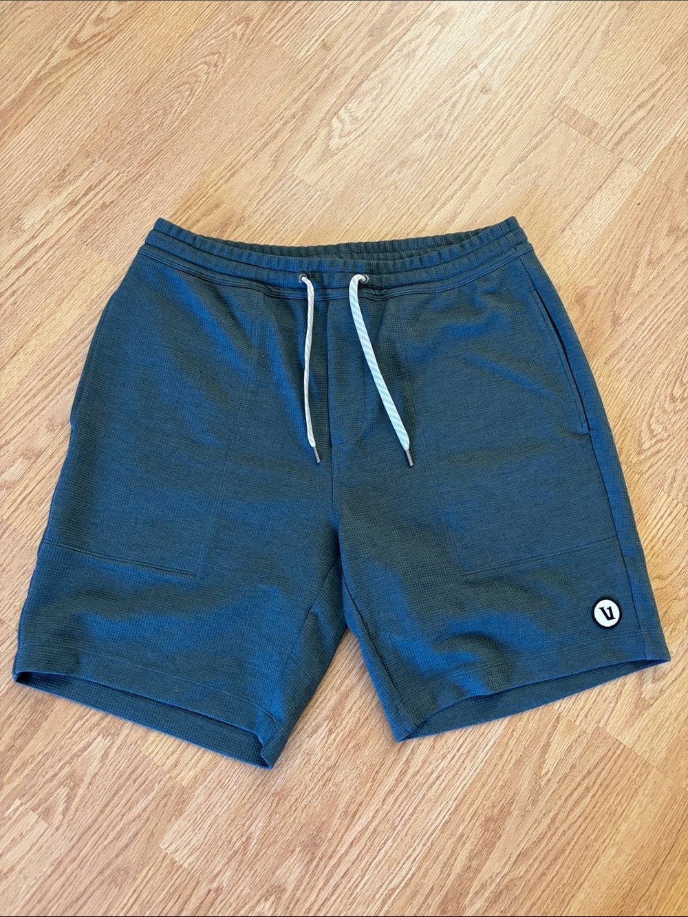 Vuori Men's Teal Athletic Drawcord Shorts